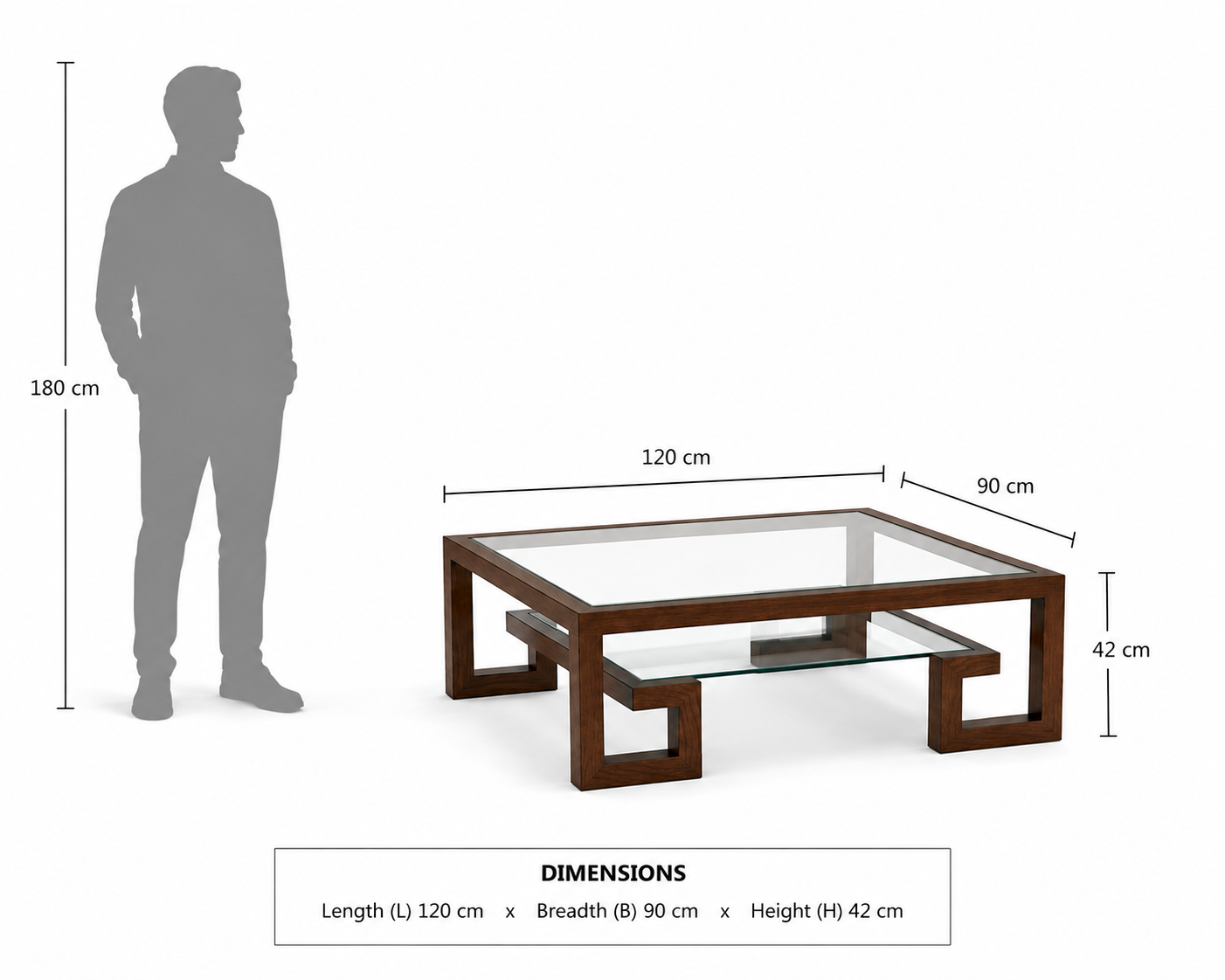 Modern Glass Top Coffee Table - Image 3