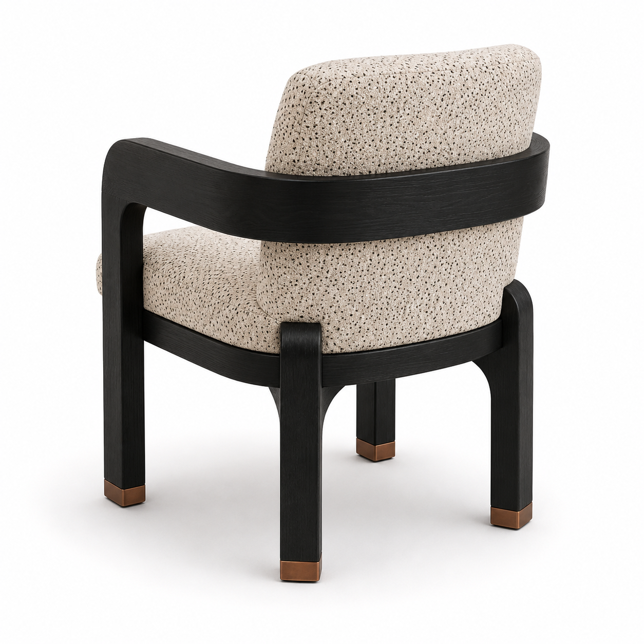 Modern Curved Arm Upholstered Accent Chair - Image 2