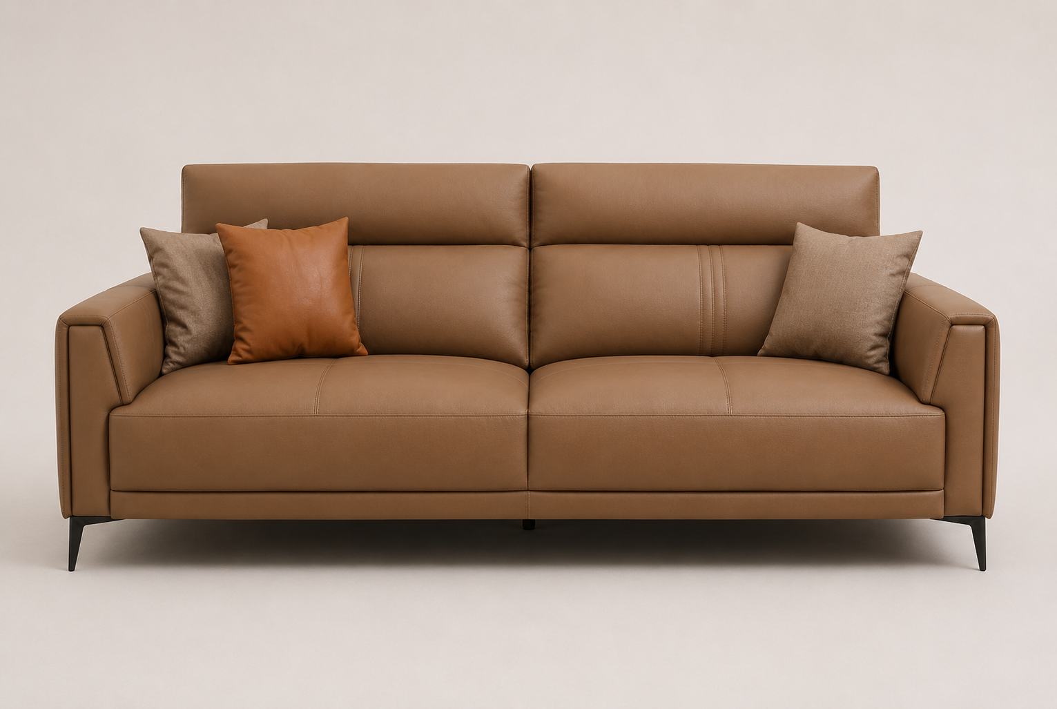 Modern Premium Leather 3 Seater Sofa - Image 4