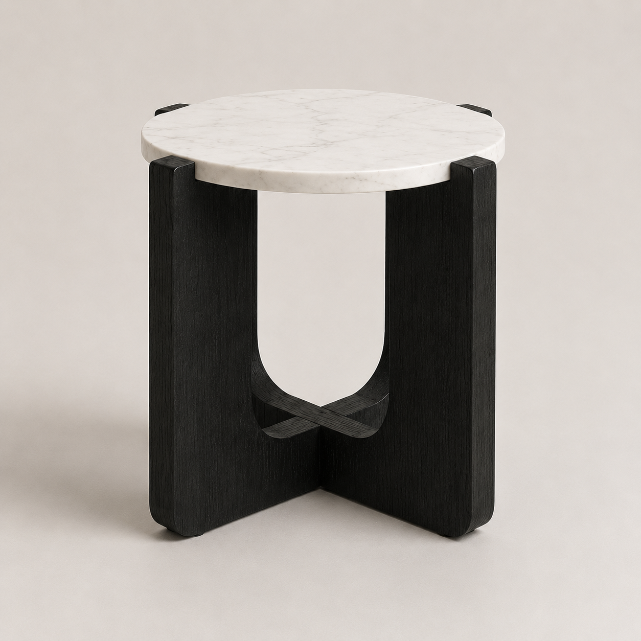 Modern Marble Top Accent Side Table - Image 4
