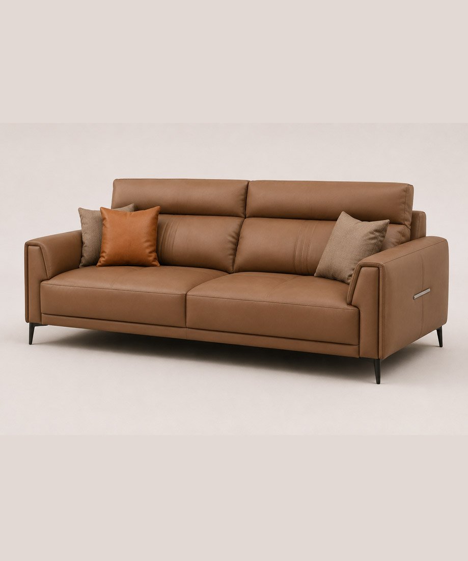 Modern Premium Leather 3 Seater Sofa