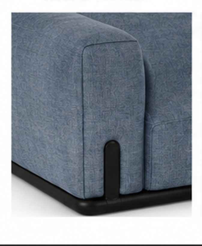 Modern Curved Upholstered 2 Seater Sofa - Image 2