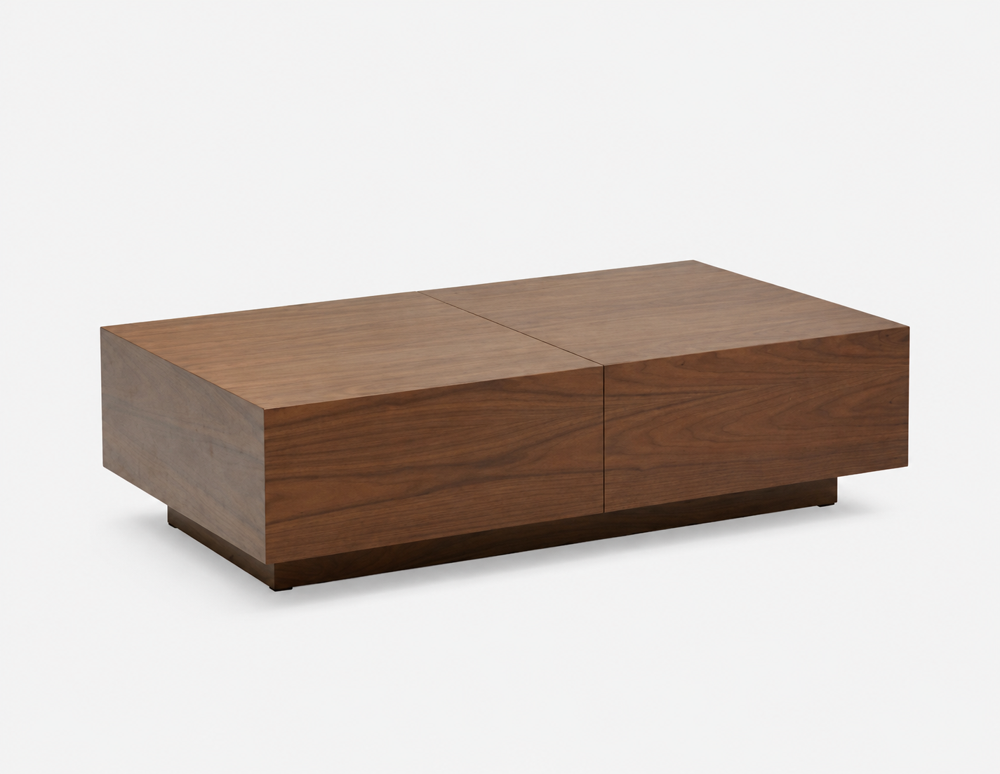Minimalist Walnut Storage Center Table - Image 3