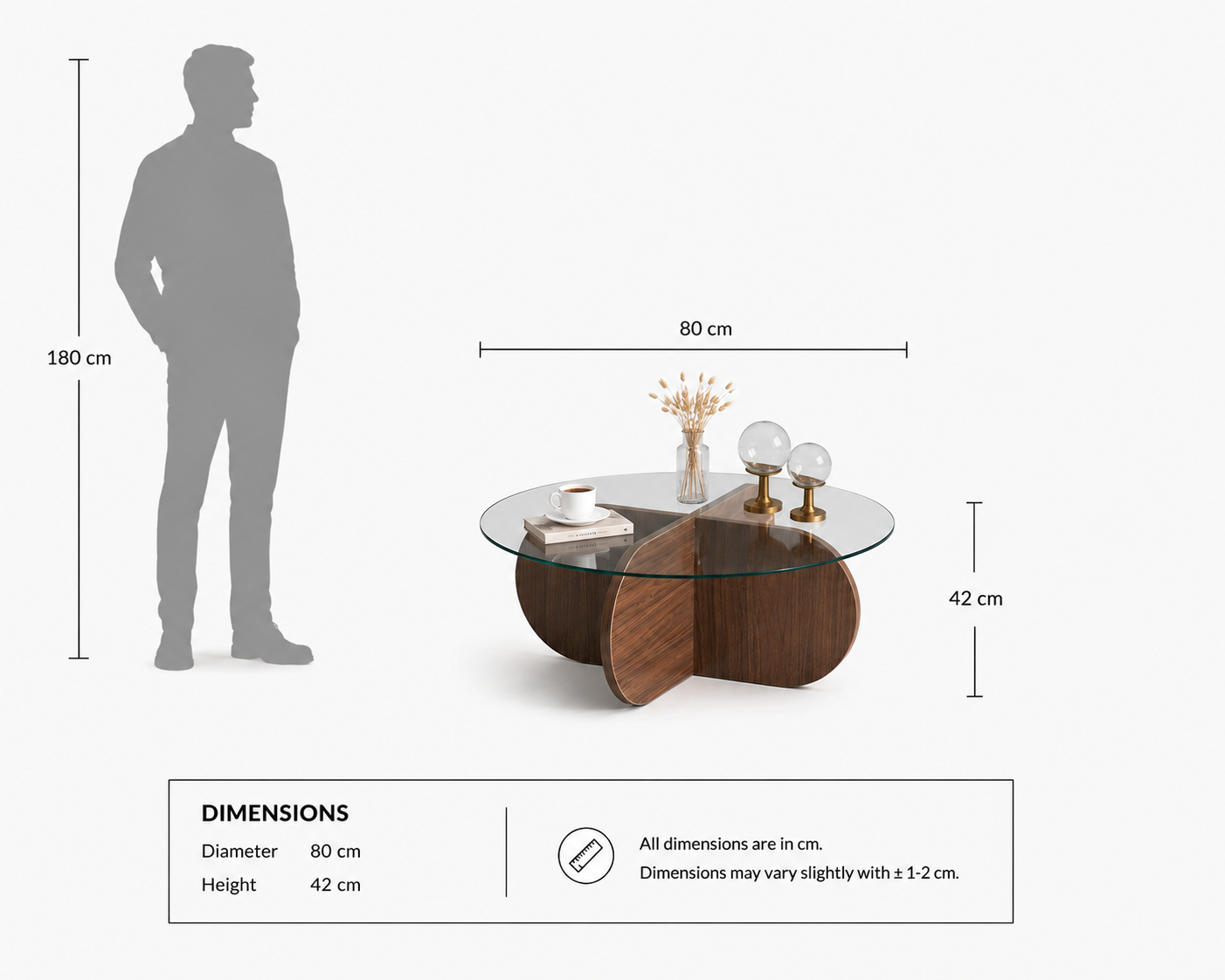 Modern Round Glass Coffee Table - Image 2