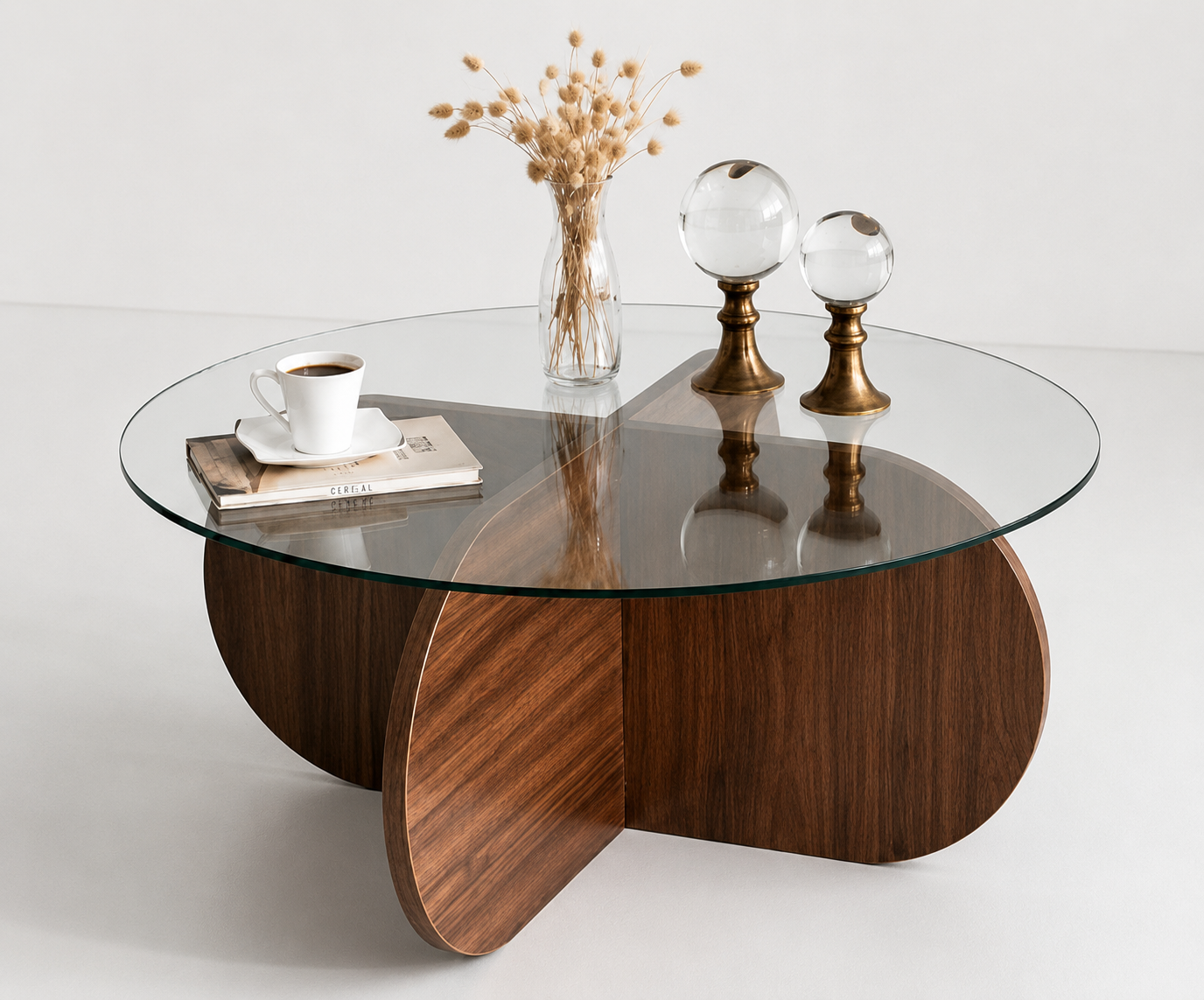 Modern Round Glass Coffee Table