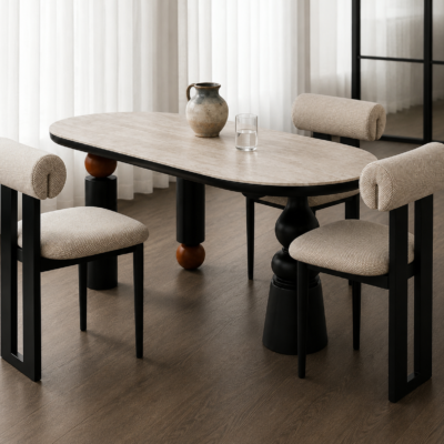 modern-oval-marble-top-dining-table-set