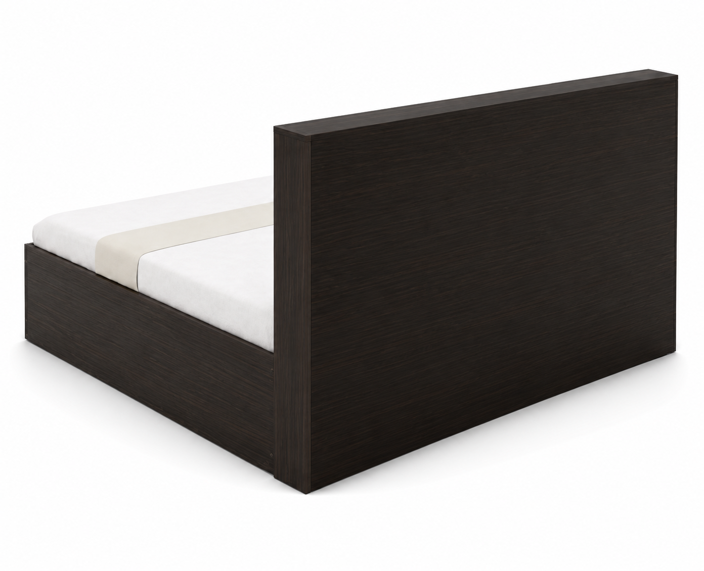 Modern Platform Bed with Open Shelf Headboard (King Size) - Image 2