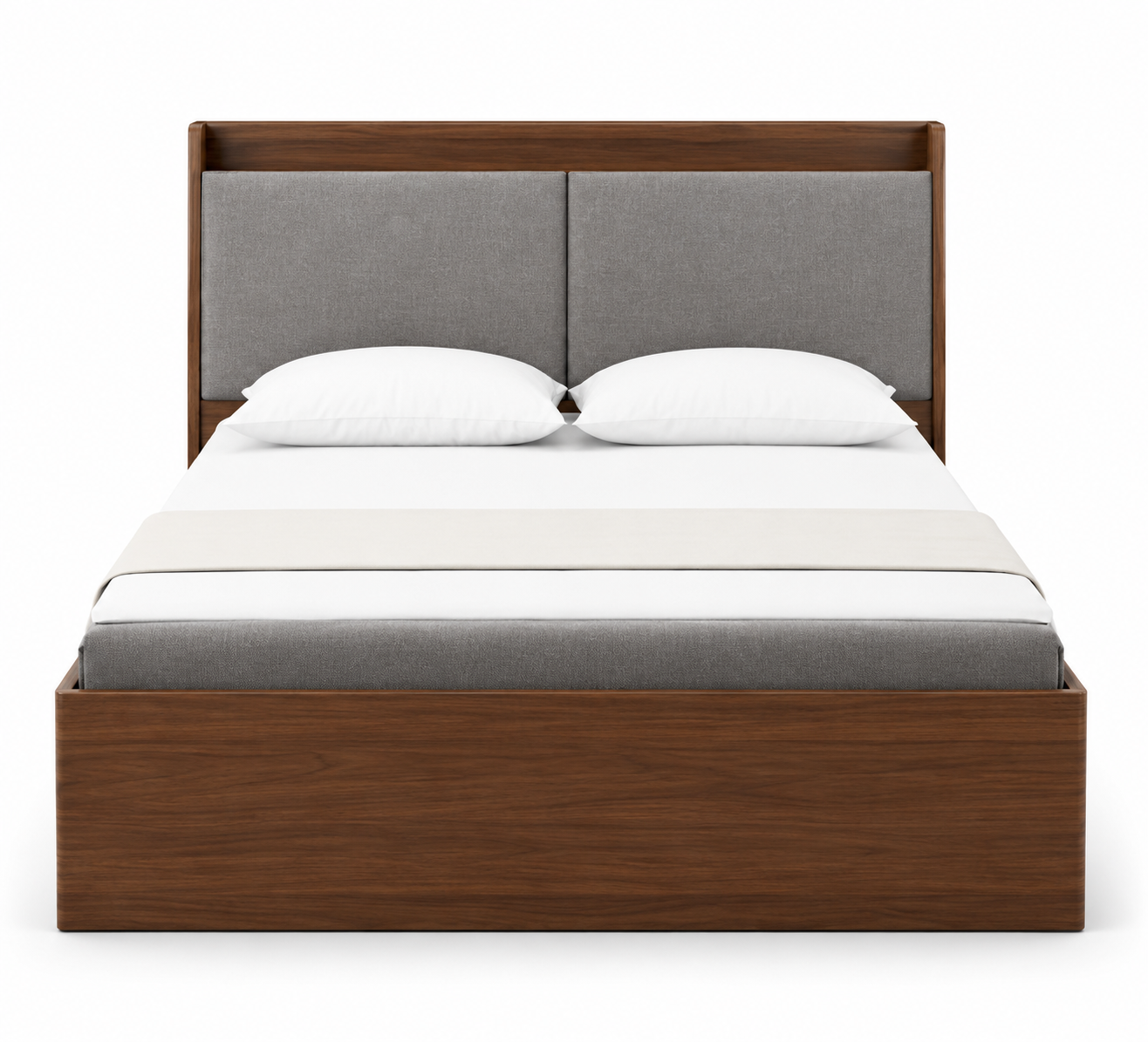 Modern Upholstered Hydraulic Storage Bed (Queen Size)