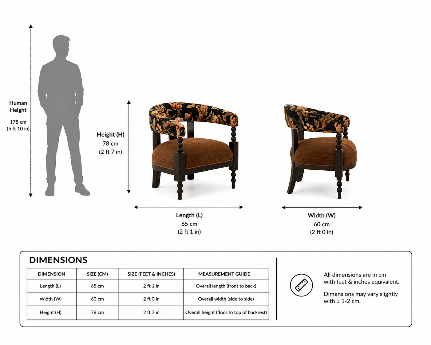 Luxury Floral Upholstered Accent Chair - Image 5
