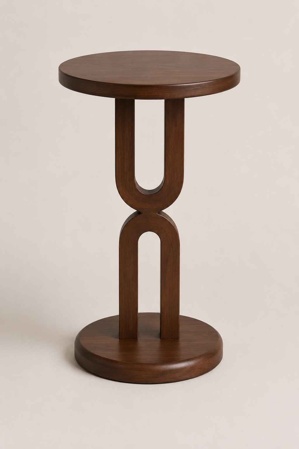 Modern Sculptural Pedestal Side Table