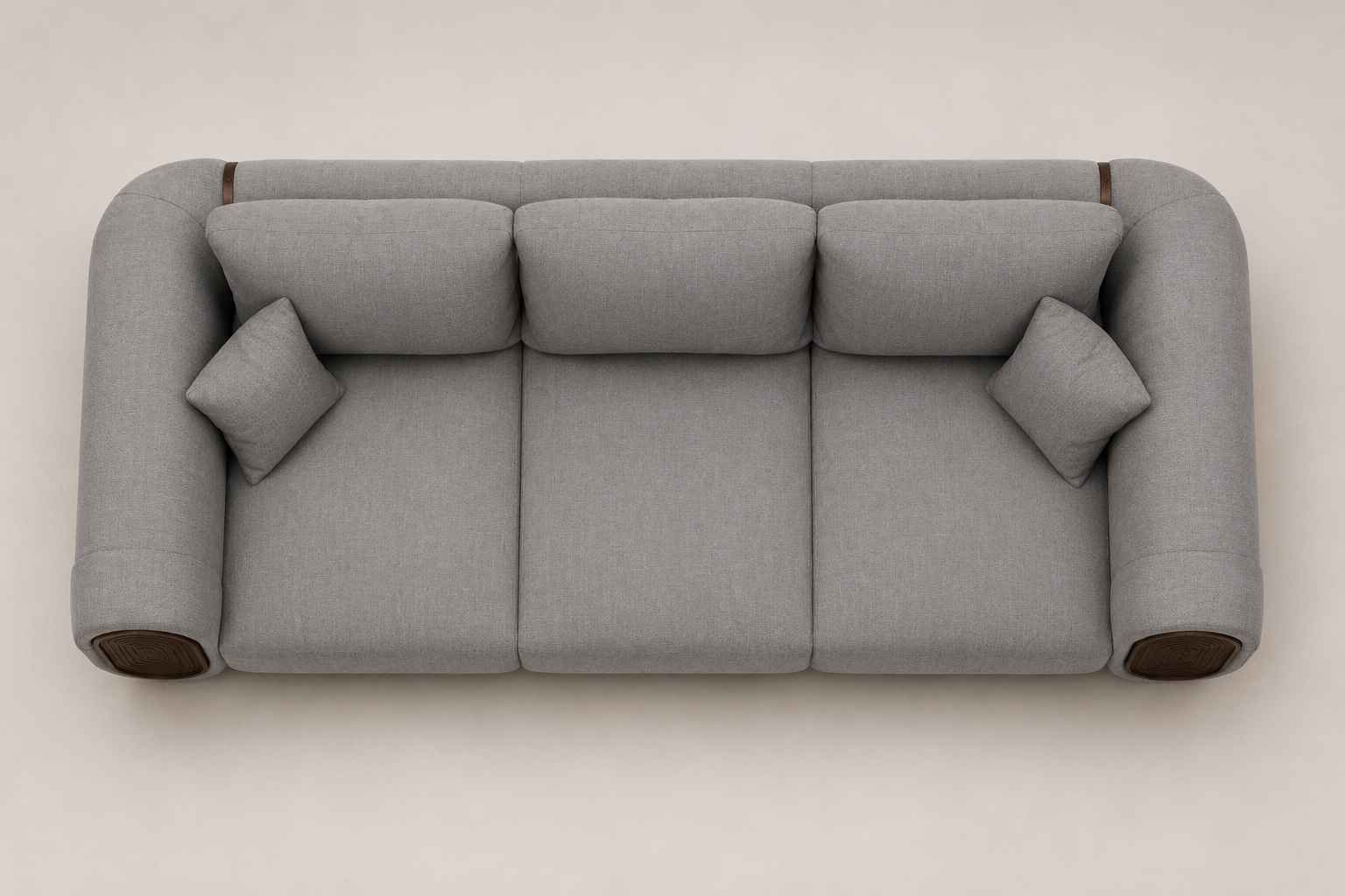 Modern Fluted Arm 3 Seater Sofa - Image 5