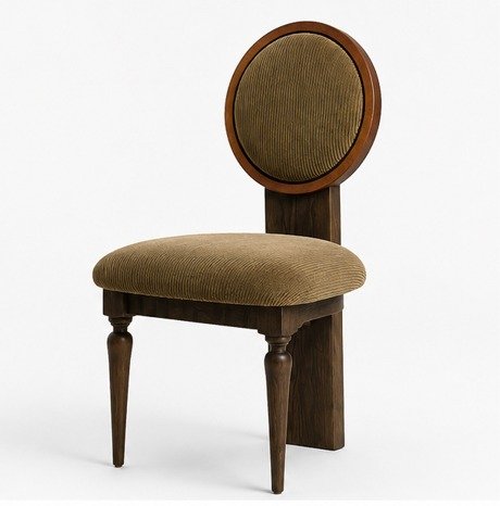 Luxury Round Back Upholstered Accent Chair - Image 4
