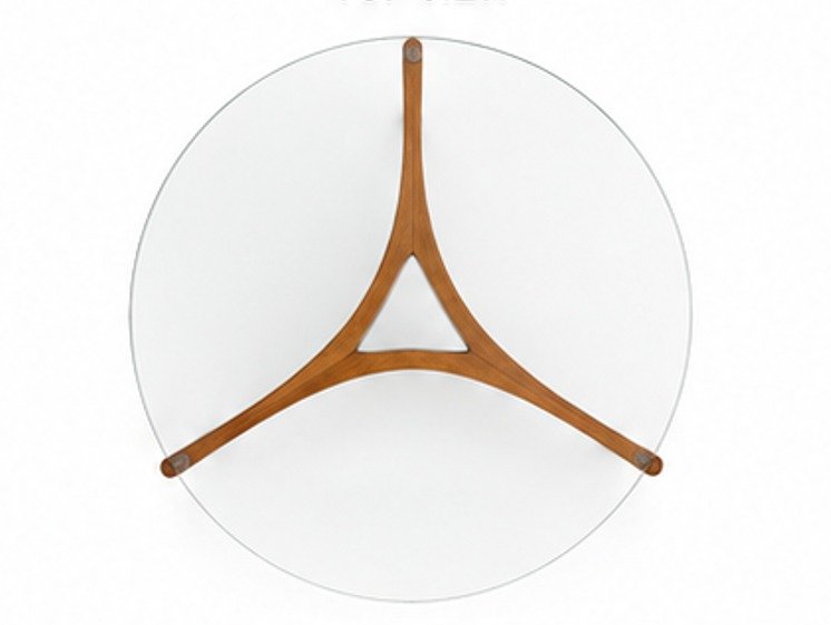 Mid-Century Round Glass Coffee Table - Image 2