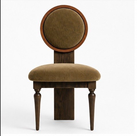 Luxury Round Back Upholstered Accent Chair