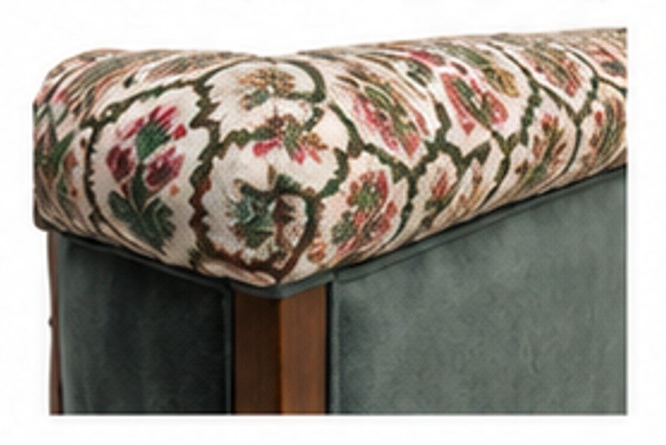 Luxury Upholstered 3 Seater Wooden Sofa - Image 3