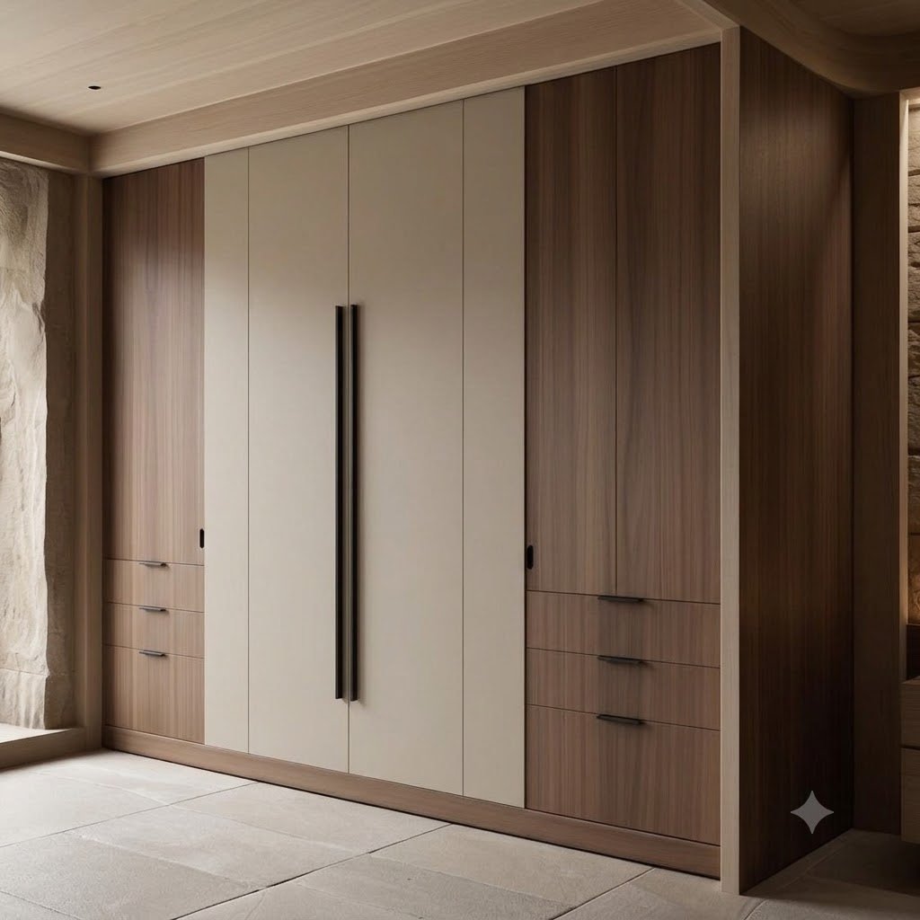 Modern 6-Door Modular Wardrobe with Six Drawers - Image 2