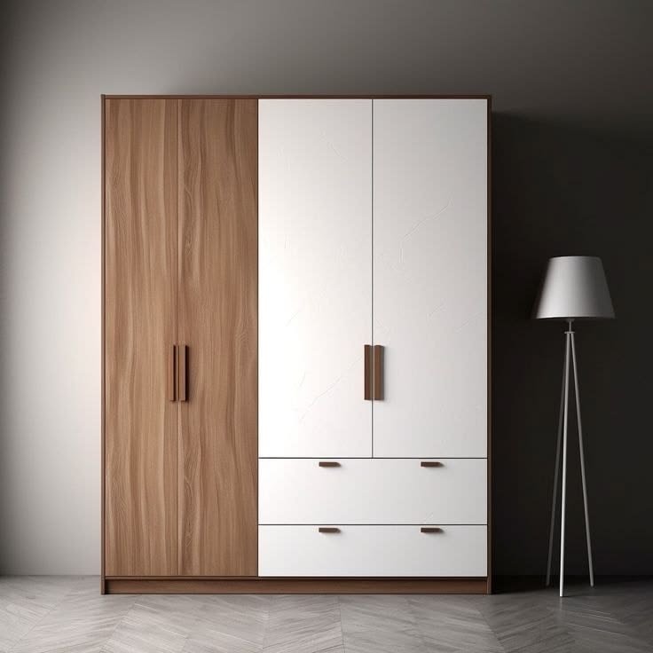Modern 4-Door Modular Wardrobe with Drawers - Image 5