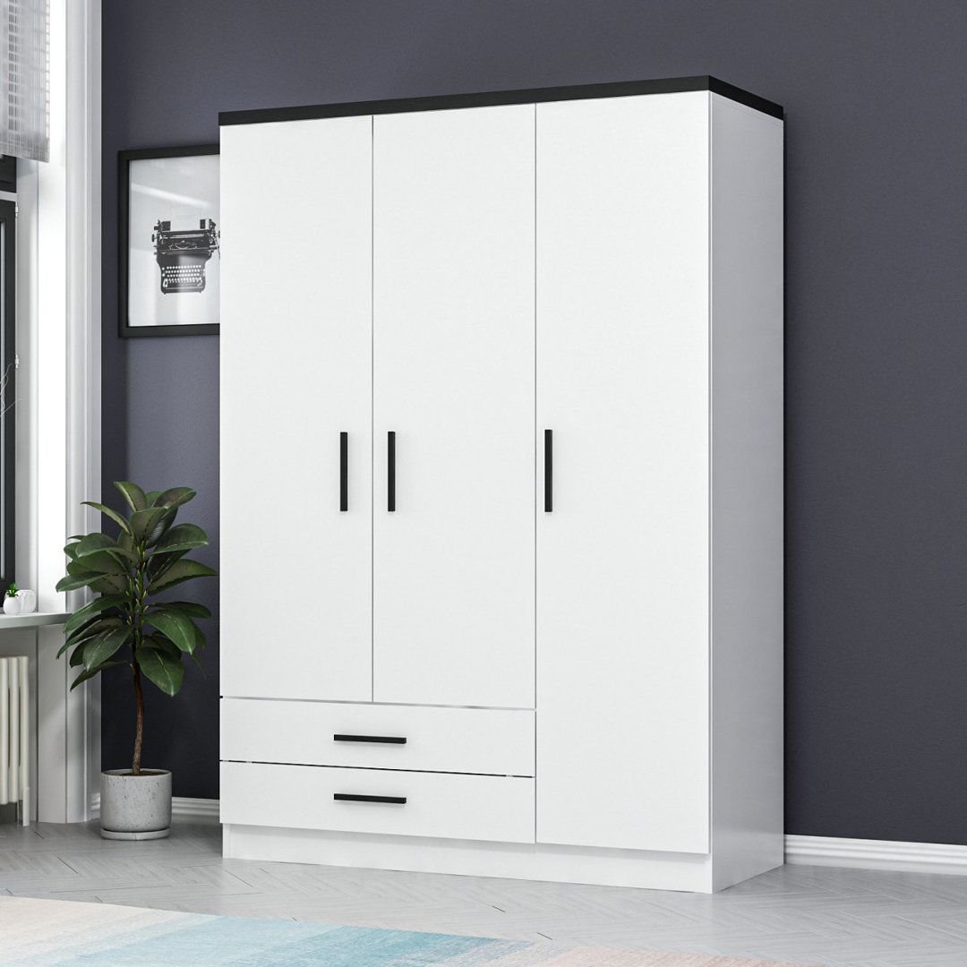 Modern 3-Door Modular Wardrobe with 2 Drawers - Image 2