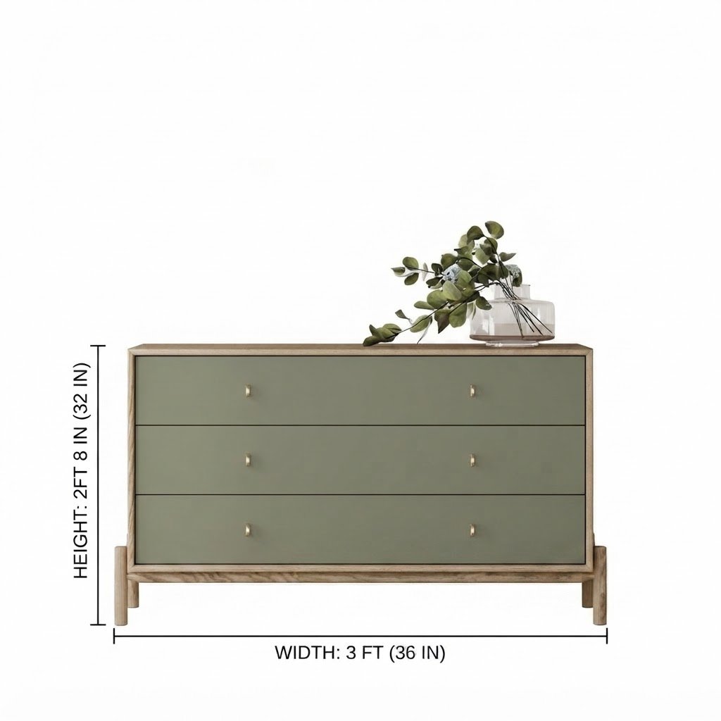 Modern 3-Drawer Chest of Drawer - Image 3
