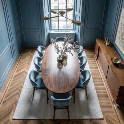 modern-solid-wood-oval-dining-table