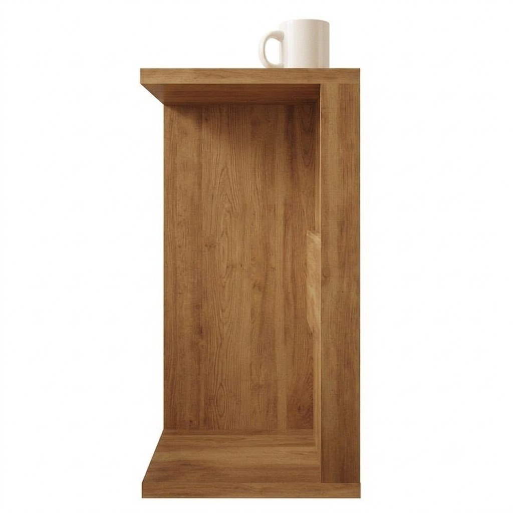 Modern Wooden Bedside Table with Open Storage - Image 4