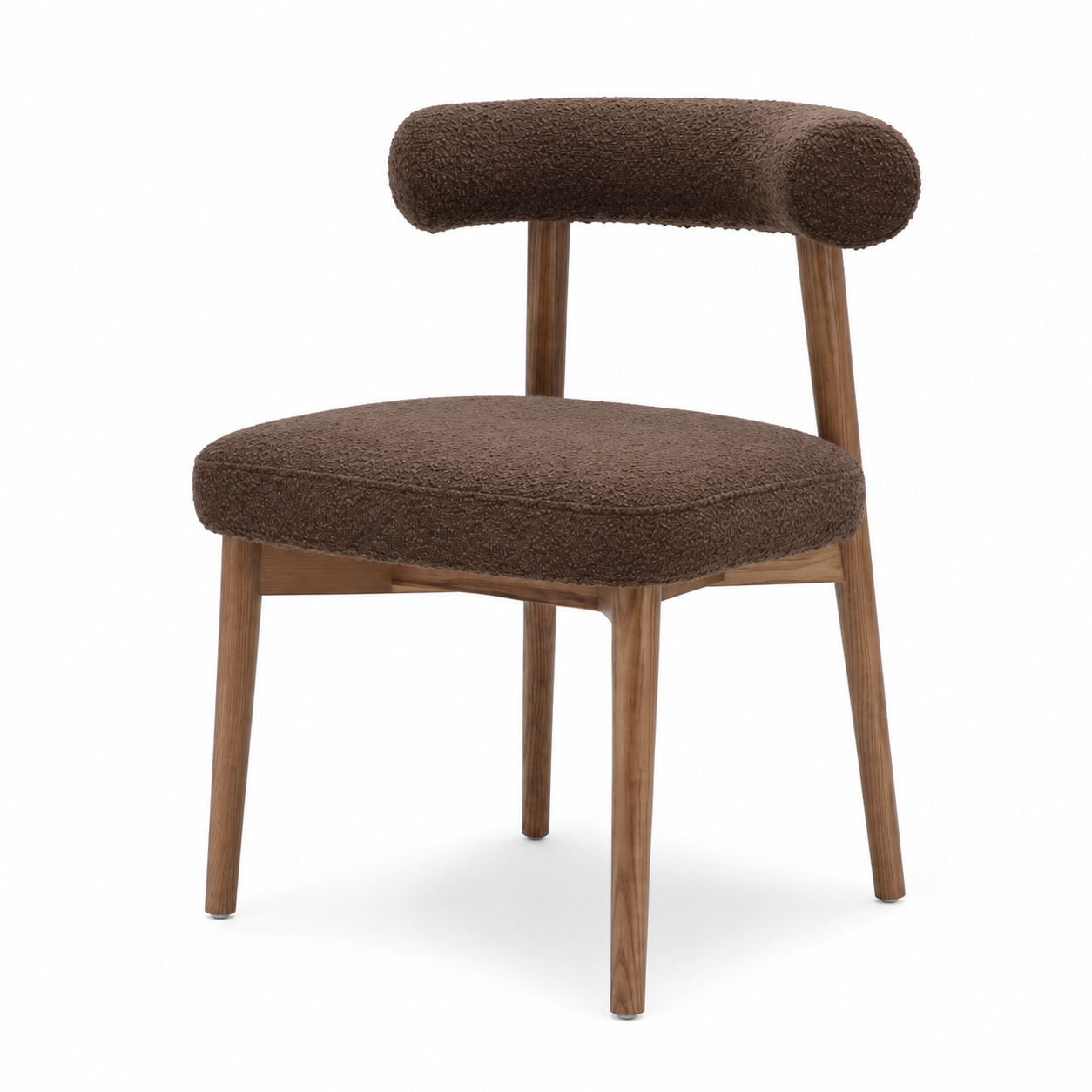 Modern Upholstered Dining Chair with Wooden Frame - Image 4