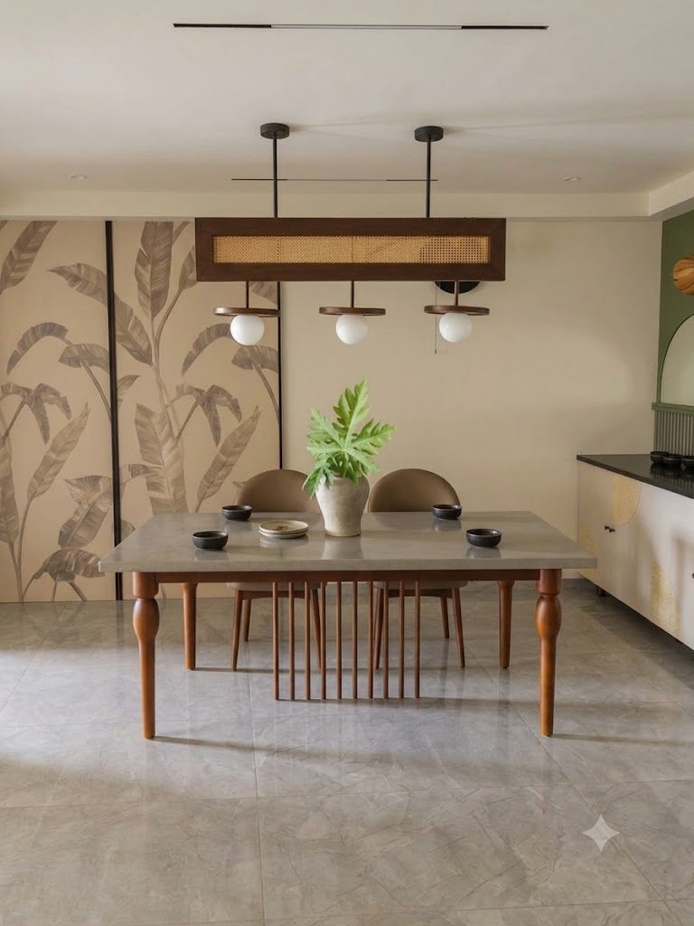Modern Solid Wood Rectangular Dining Table - Image 6