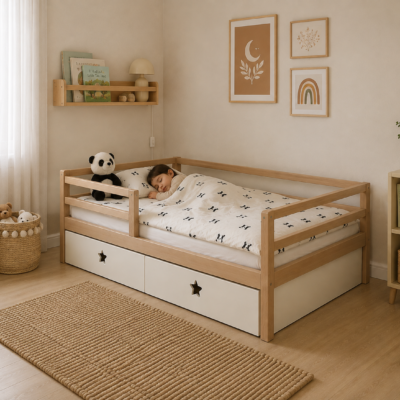 modern-kids-single-bed-with-safety-rails-and-under-bed-storage