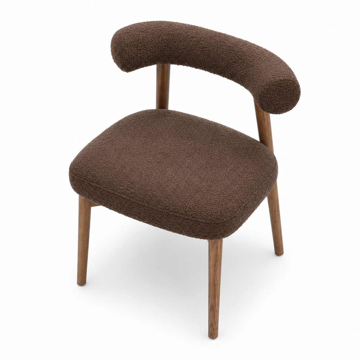 Modern Upholstered Dining Chair with Wooden Frame - Image 3