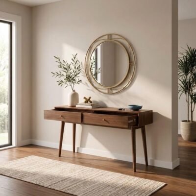 modern-wooden-console-table-with-two-drawers-and-tapered-legs
