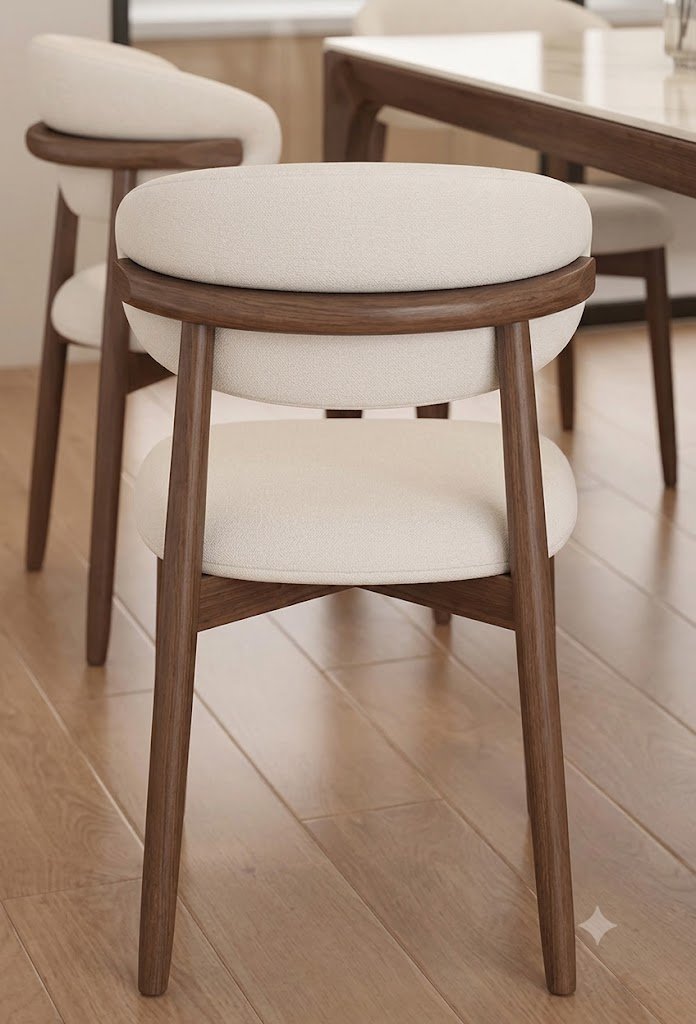 Modern Upholstered Dining Chair with Solid Wood Frame - Image 3