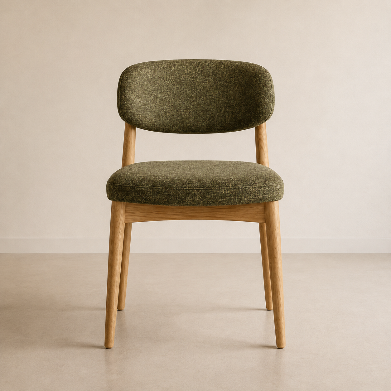 Modern Upholstered Dining Chair with Wooden Frame - Image 2