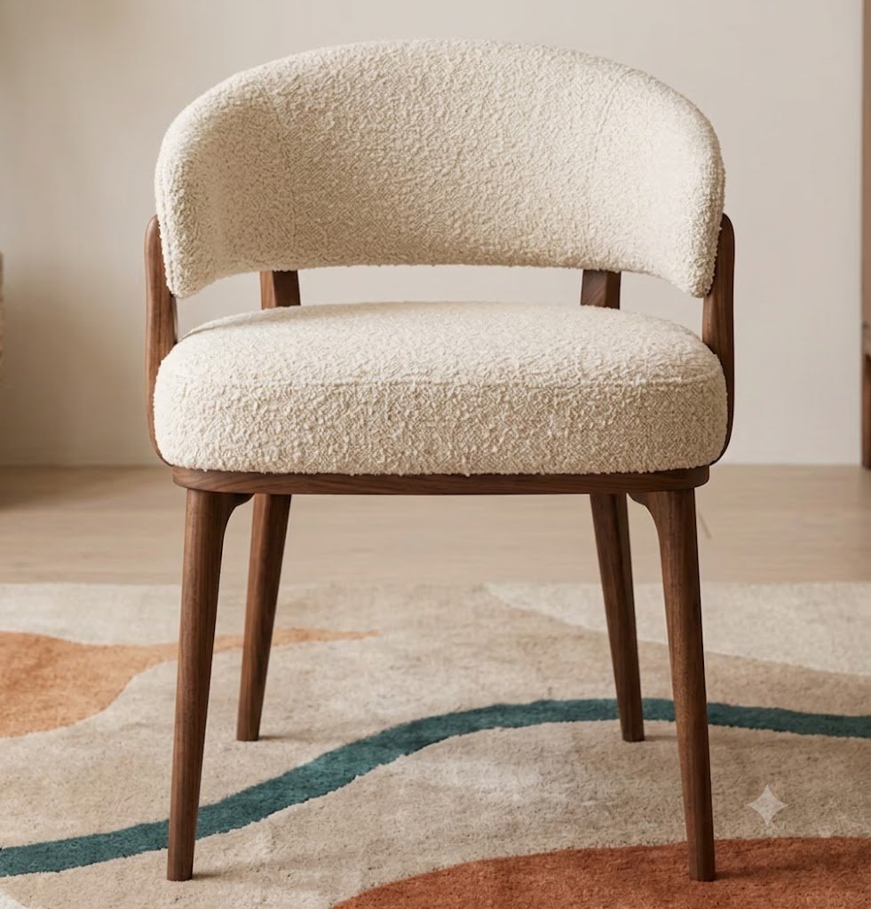 Modern Upholstered Dining Chair with Solid Wood Frame - Image 4