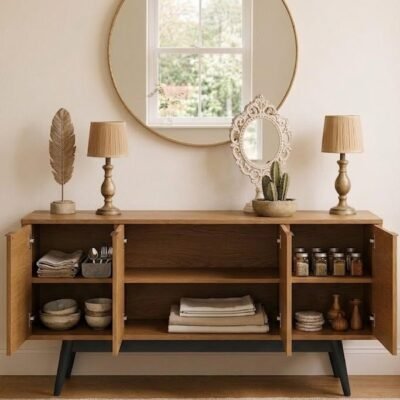 modern-wooden-console-table-with-four-door-storage