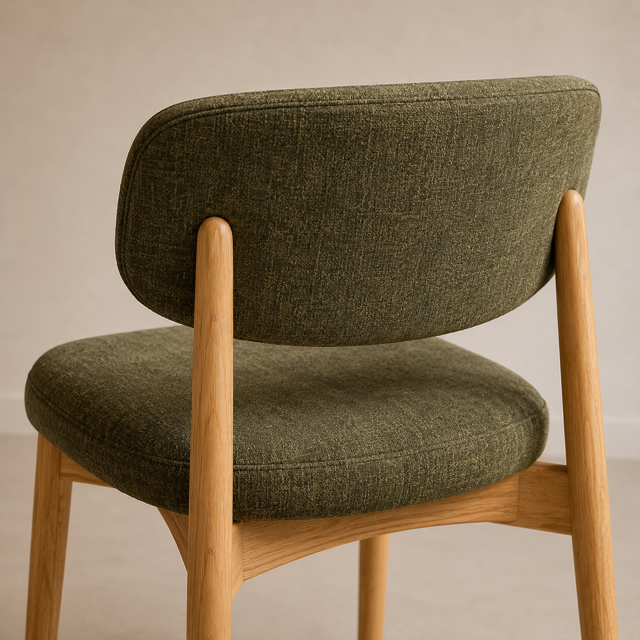 Modern Upholstered Dining Chair with Wooden Frame - Image 3