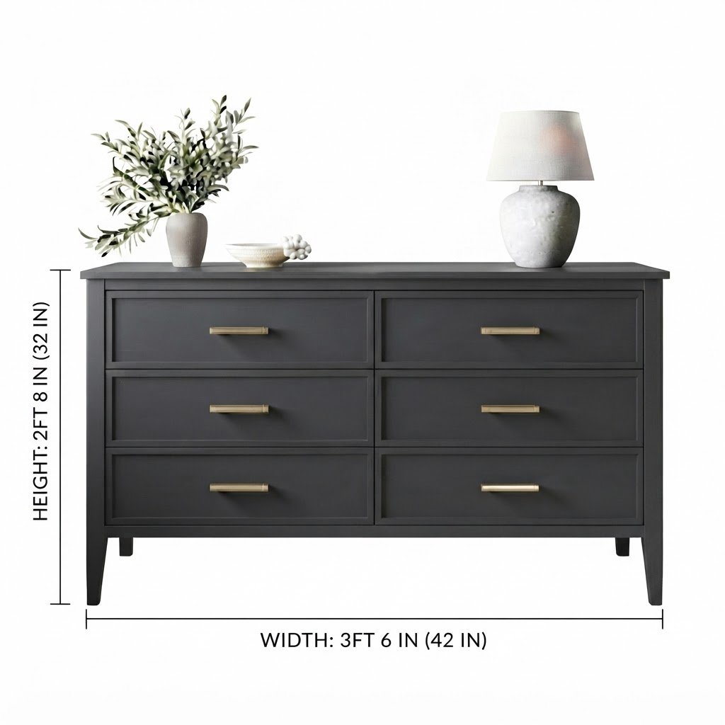 Modern 6-Drawer Chest of Drawer - Image 4