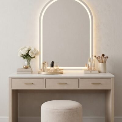 modern-3-drawer-dresser-with-arched-mirror
